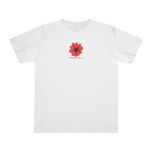 Buttercup Pink Flower Print T-shirt Blue Mist, Women