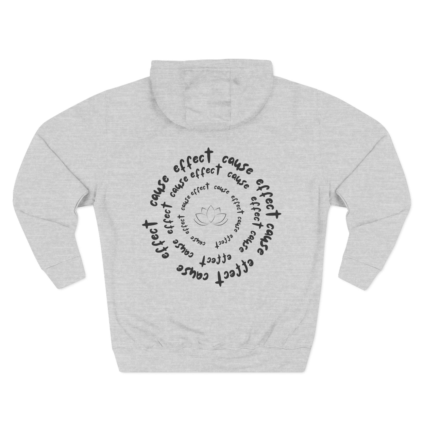 Karma Cause and Effect Sweatshirt Fleece Hoodie Charcoal Heather, Women
