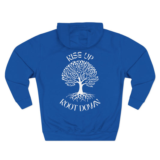 Root Down To Rise Up Sweatshirt Fleece Hoodie Royal Blue, Women
