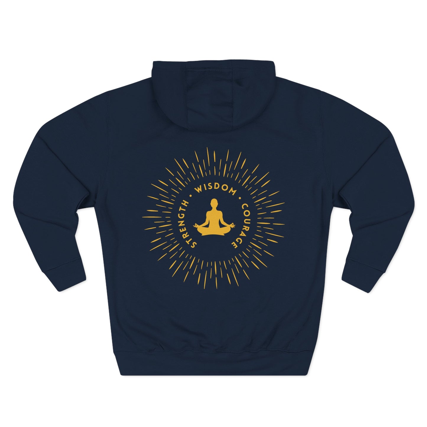 Strength, Wisdom & Courage Sweatshirt Fleece Hoodie Heather Grey, Women