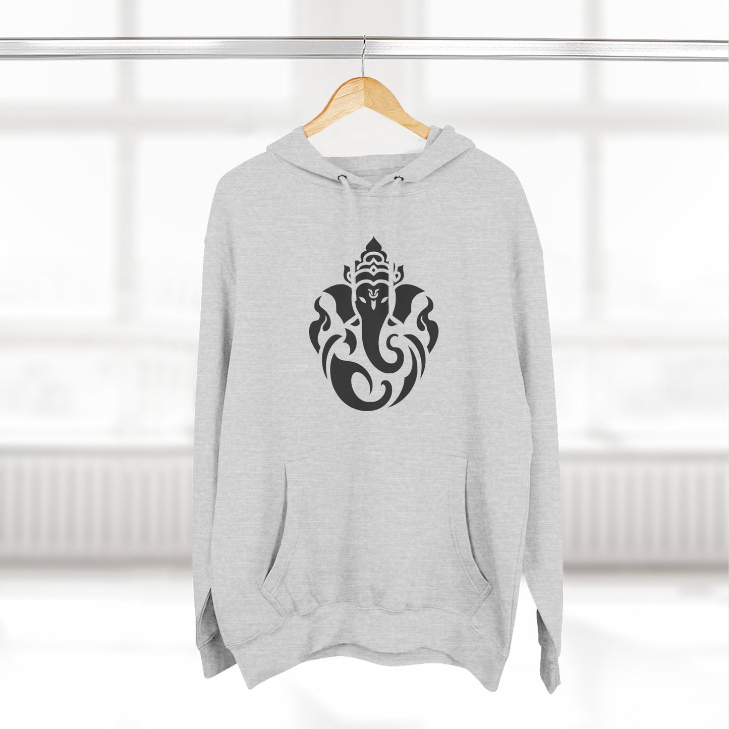 Ganesha Sweatshirt Fleece Hoodie Oatmeal Heather, Women