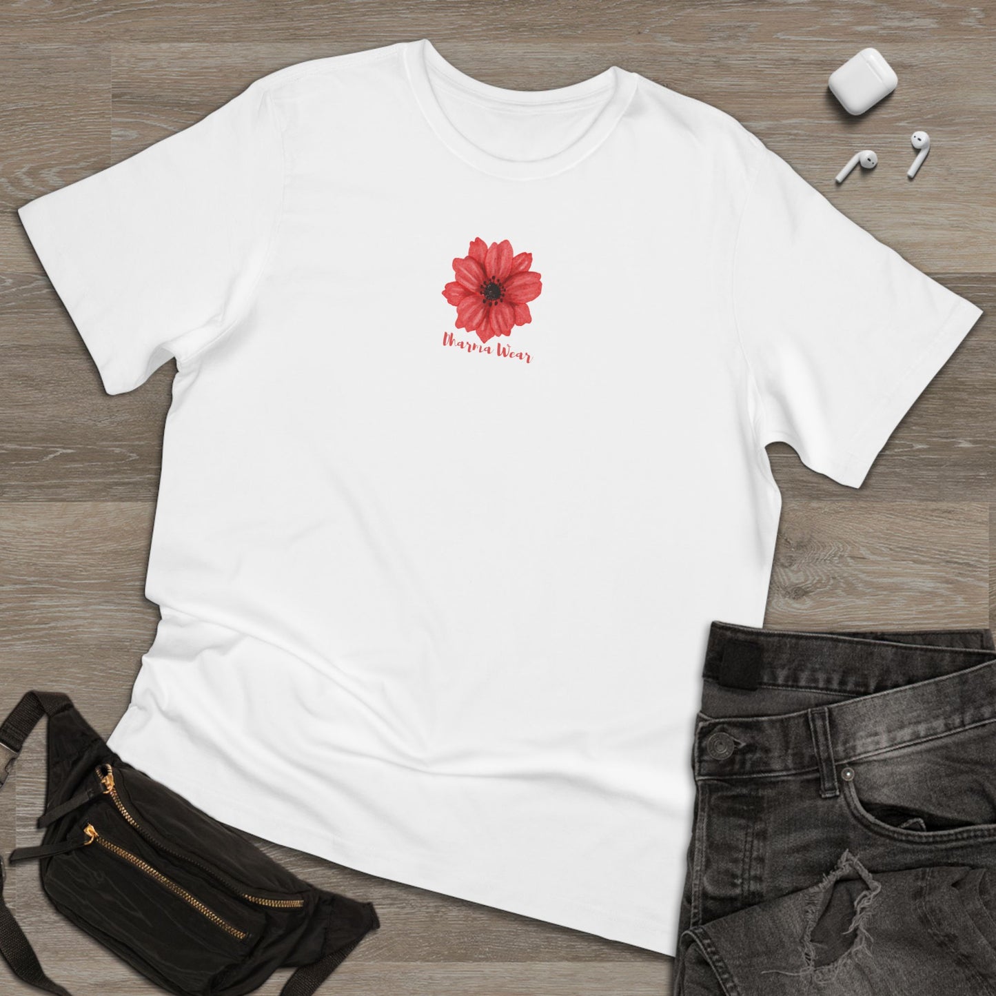 Buttercup Pink Flower Print T-shirt White, Women