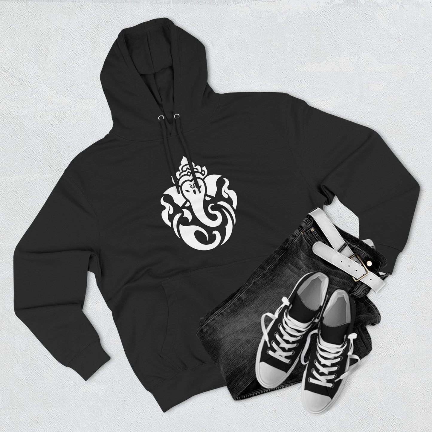Ganesha Sweatshirt Fleece Hoodie Oatmeal Heather, Women