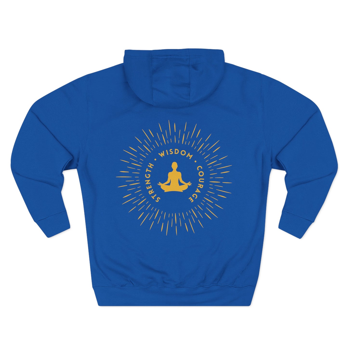 Strength, Wisdom & Courage Sweatshirt Fleece Hoodie Navy, Women