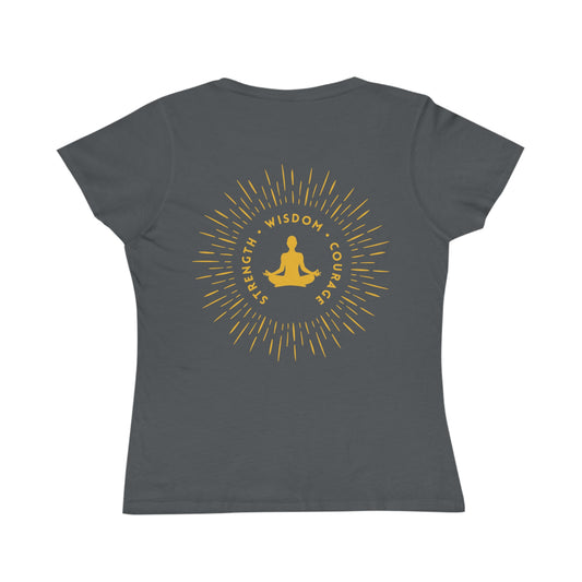 Strength, Wisdom & Courage Tee Charcoal, Women
