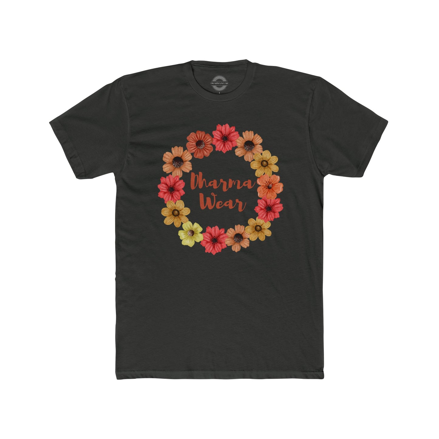 Flower Power T-shirt Solid Military Green, Women