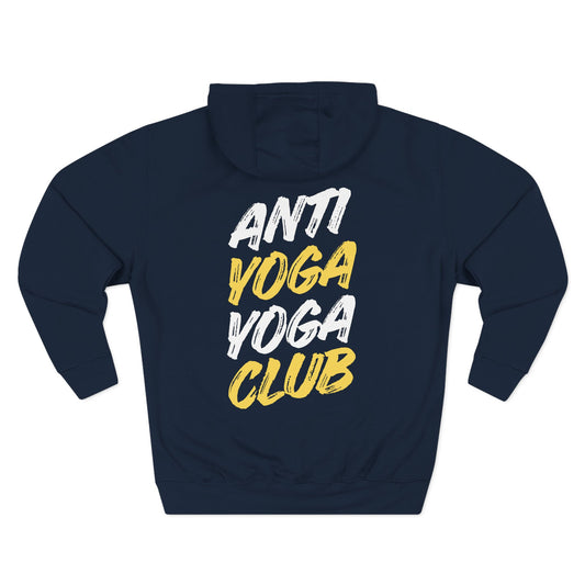 Anti Yoga Yoga Club Sweatshirt Fleece Hoodie Navy, Women