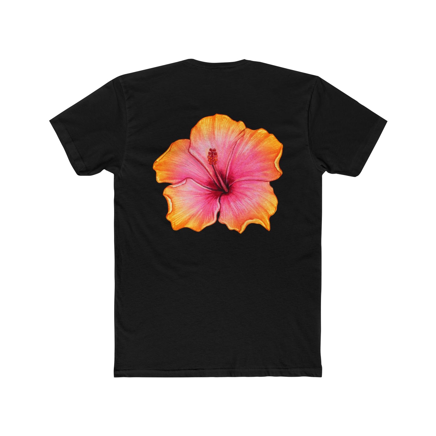 Hibiscus Flower Tee Solid Royal, Men