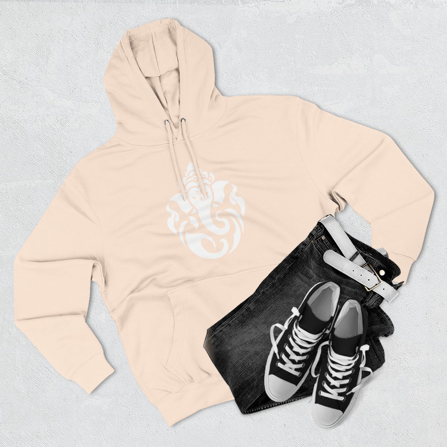 Ganesha Sweatshirt Fleece Hoodie Oatmeal Heather, Women