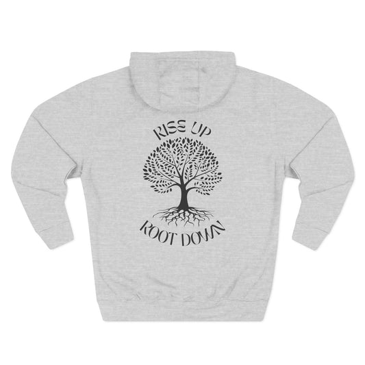 Root Down To Rise Up Sweatshirt Fleece Hoodie Heather Grey, Women