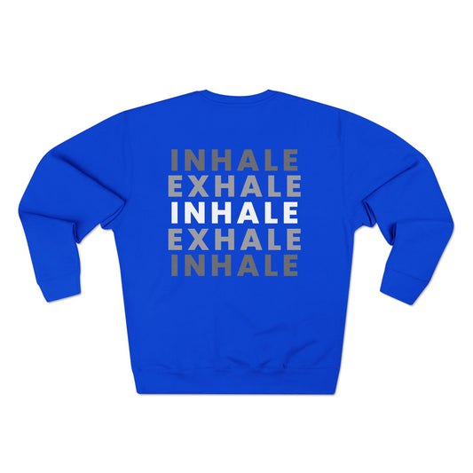 Inhale Exhale Crewneck Sweatshirt Royal Blue, Women