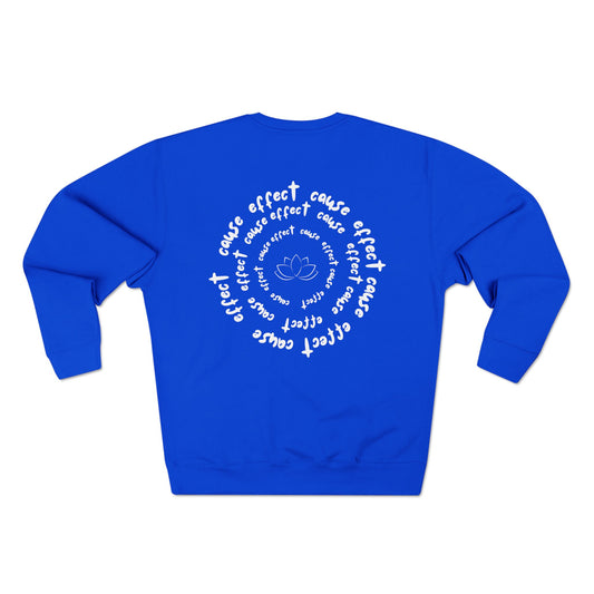Karma Cause and Effect Crewneck Sweatshirt Royal Blue, Women
