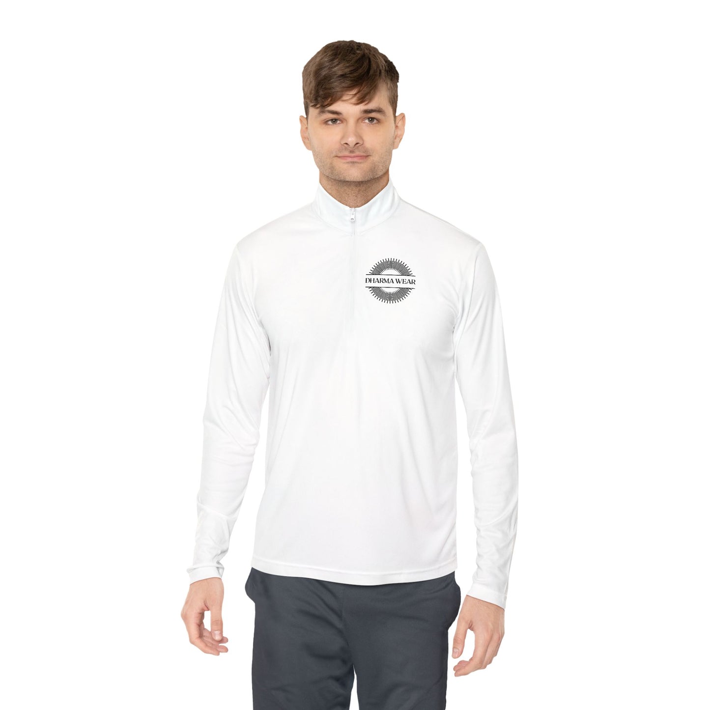 Ganesha Quarter-Zip Pullover White, Men