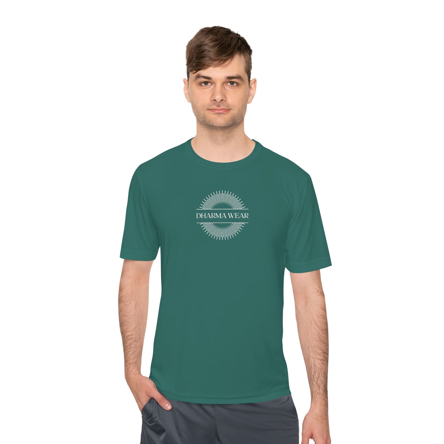 More Dharma Less Drama Moisture Wicking Tee, Men