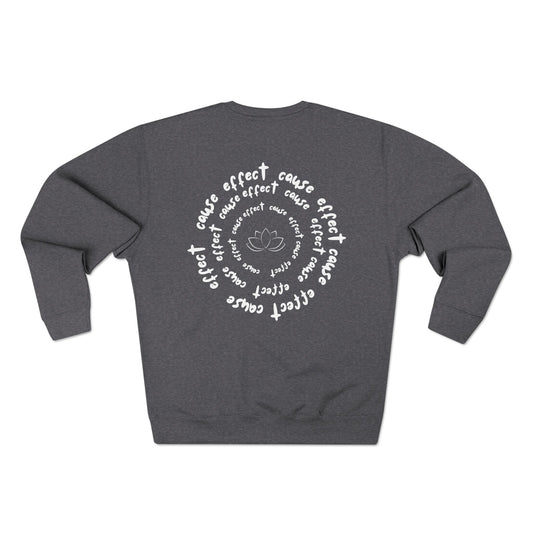 Karma Cause and Effect Crewneck Sweatshirt Charcoal Heather, Women