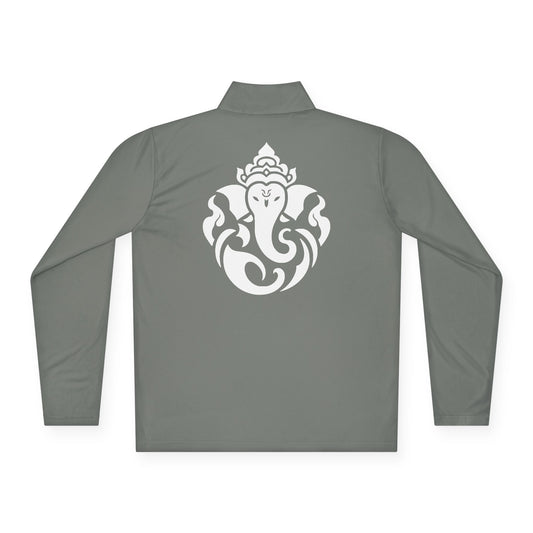 Ganesha Quarter-Zip Pullover Grey Concrete, Men