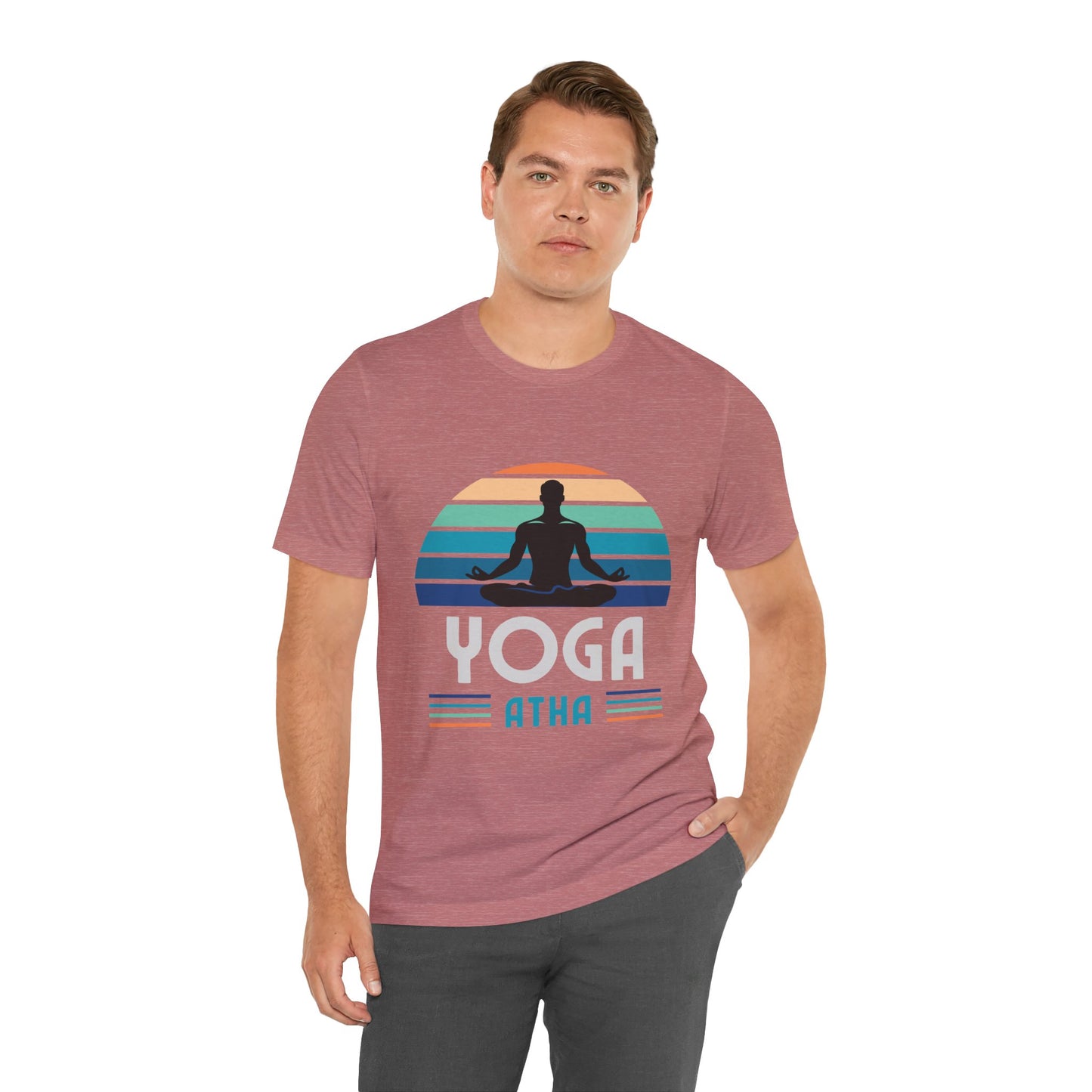 Yoga Atha Cotton T-Shirt Heather Mauve, Men