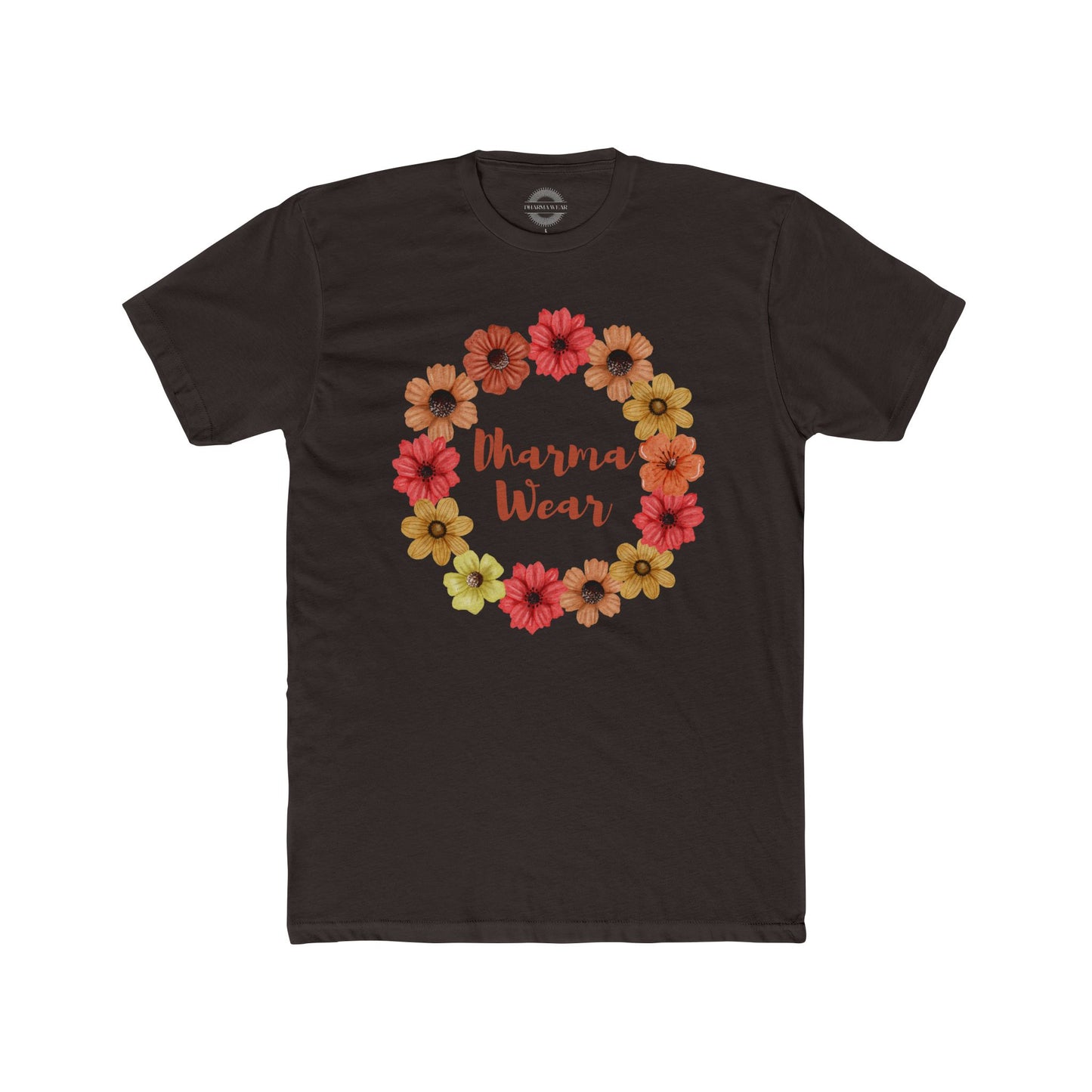 Flower Power T-shirt Solid Dark Chocolate, Men
