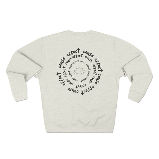 Karma Cause and Effect Crewneck Sweatshirt Oatmeal Heather, Women