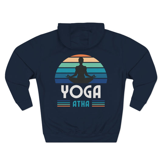 Yoga Atha Sweatshirt Fleece Hoodie Navy, Women