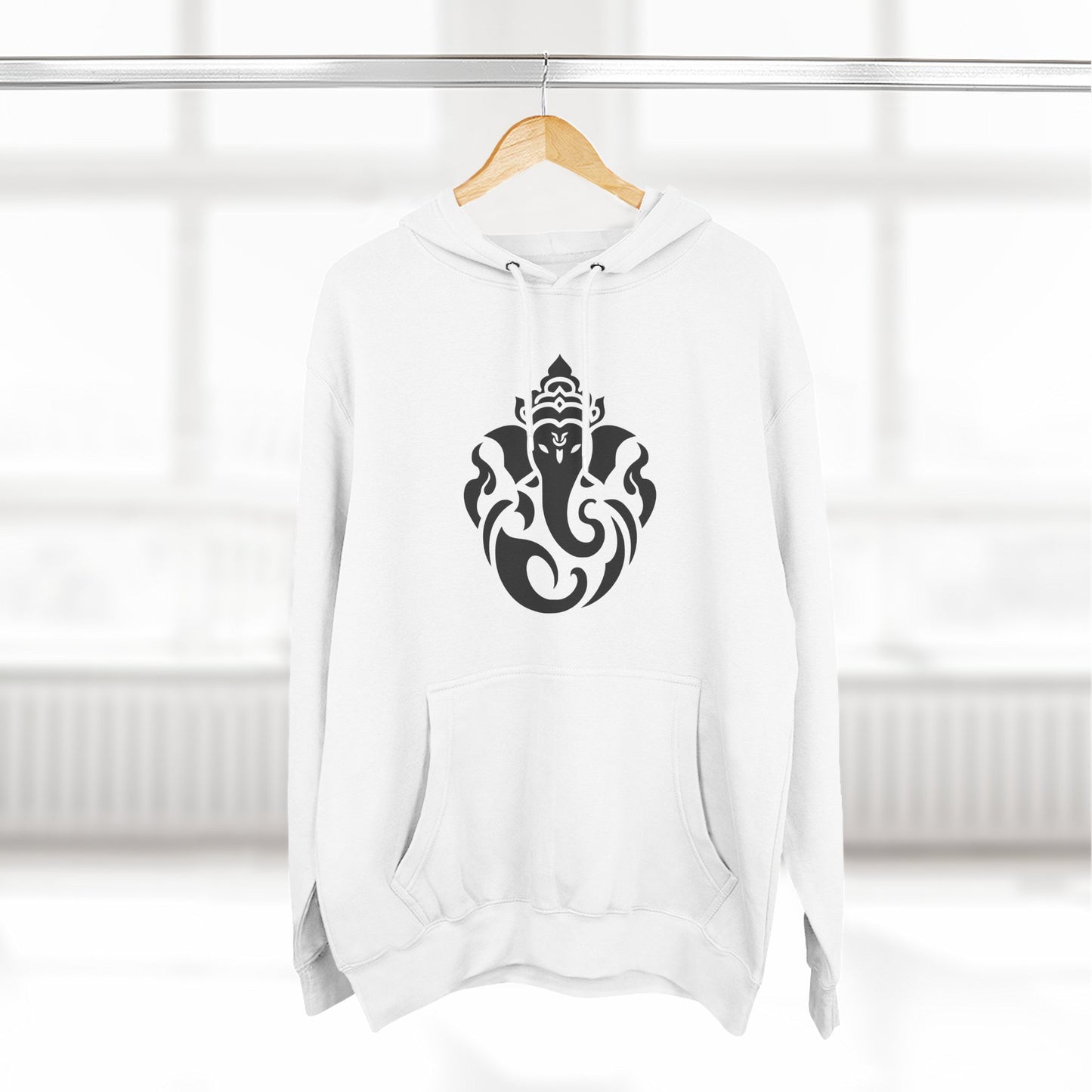 Ganesha Sweatshirt Fleece Hoodie Pale Pink, Women