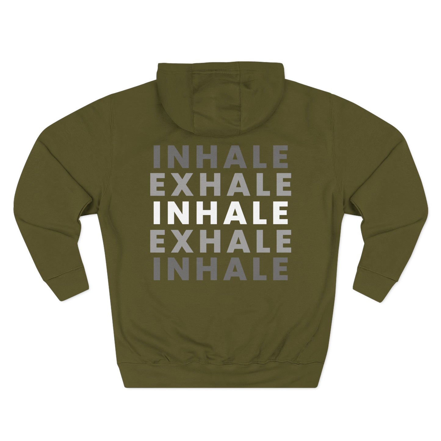 Inhale Exhale Sweatshirt Fleece Hoodie Black, Women