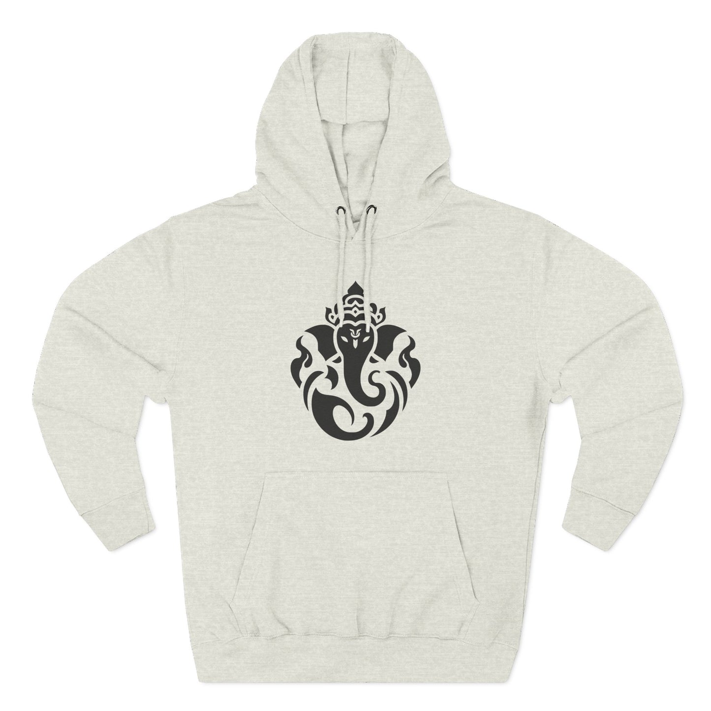 Ganesha Sweatshirt Fleece Hoodie Black, Women