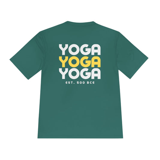 Yoga Est. 500 BCE Moisture Wicking Tee Forest Green. Men
