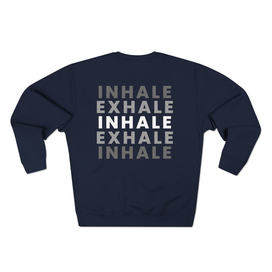 Inhale Exhale Crewneck Sweatshirt Navy, Women