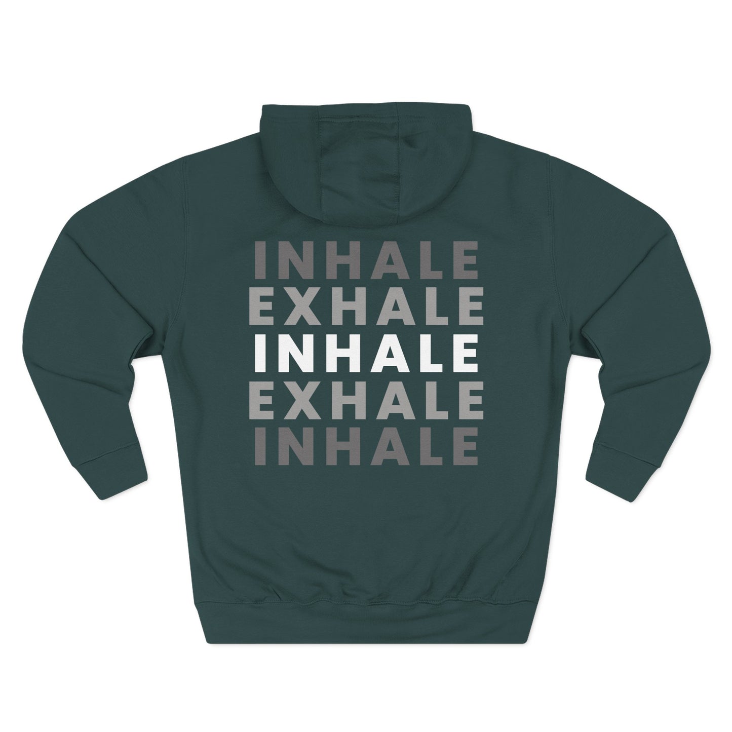 Inhale Exhale Sweatshirt Fleece Hoodie Burgundy, Women