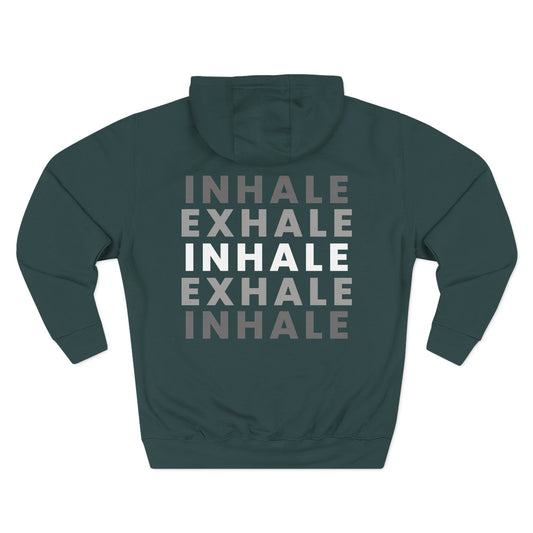 Inhale Exhale Sweatshirt Fleece Hoodie Sports Green, Women