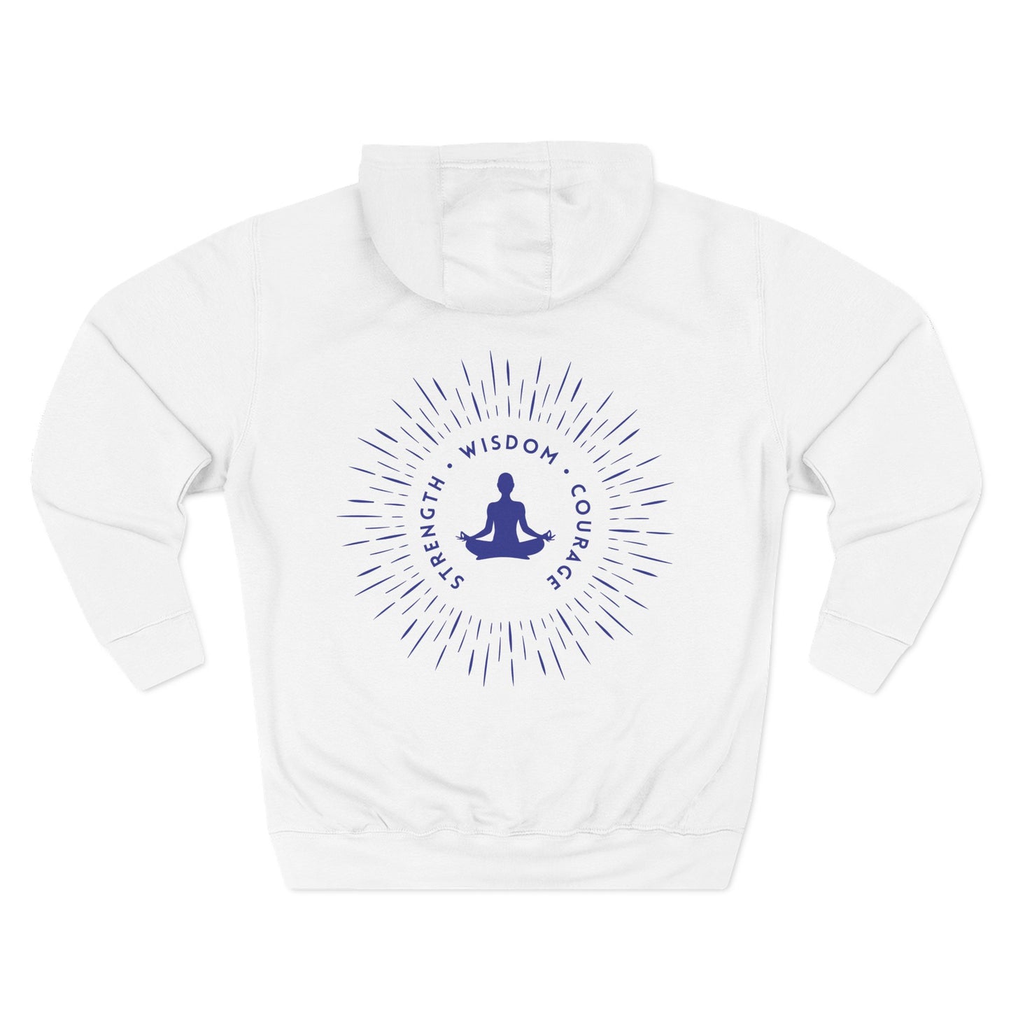 Strength, Wisdom & Courage Sweatshirt Fleece Hoodie Navy, Women