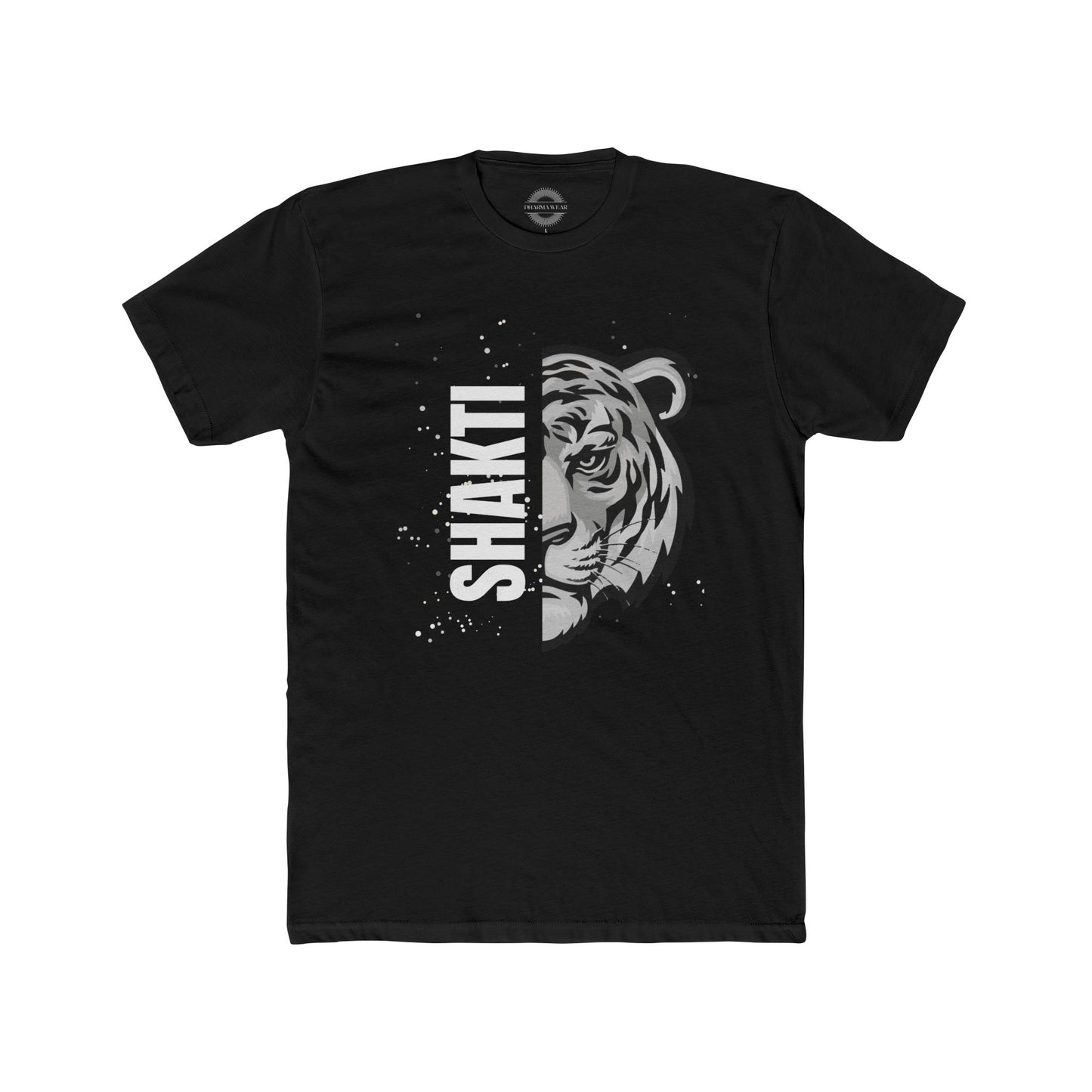 Shakti Tiger Crew T-Shirt Solid White, Men