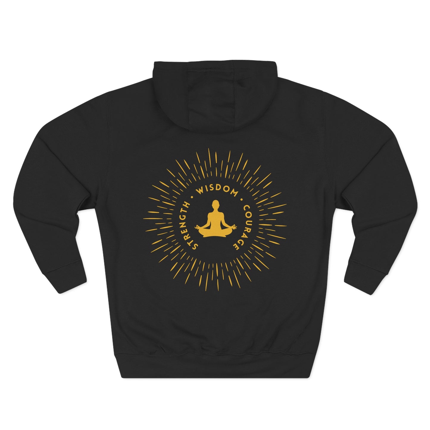 Strength, Wisdom & Courage Sweatshirt Fleece Hoodie Black, Women
