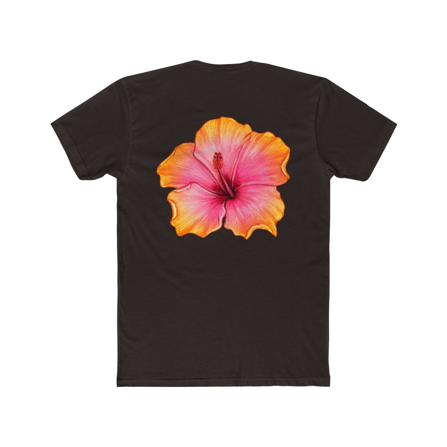 Hibiscus Flower Tee Solid Dark Chocolate, Men
