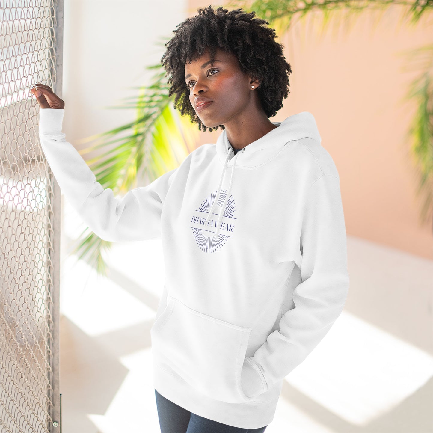 Strength, Wisdom & Courage Sweatshirt Fleece Hoodie Navy, Women