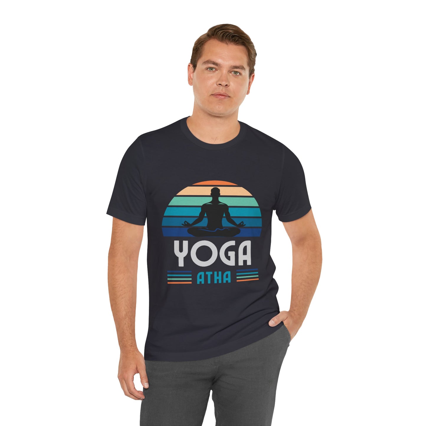 Yoga Atha Cotton T-Shirt Navy Forest, Men