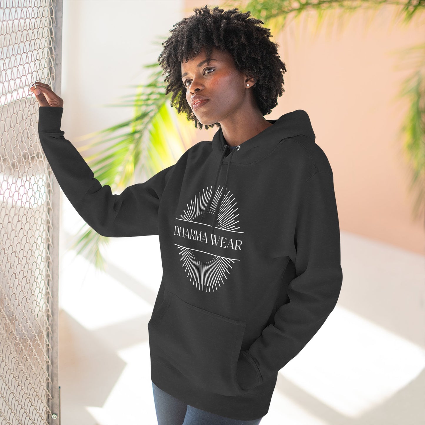 Inhale Exhale Sweatshirt Fleece Hoodie Charcoal Heather, Women