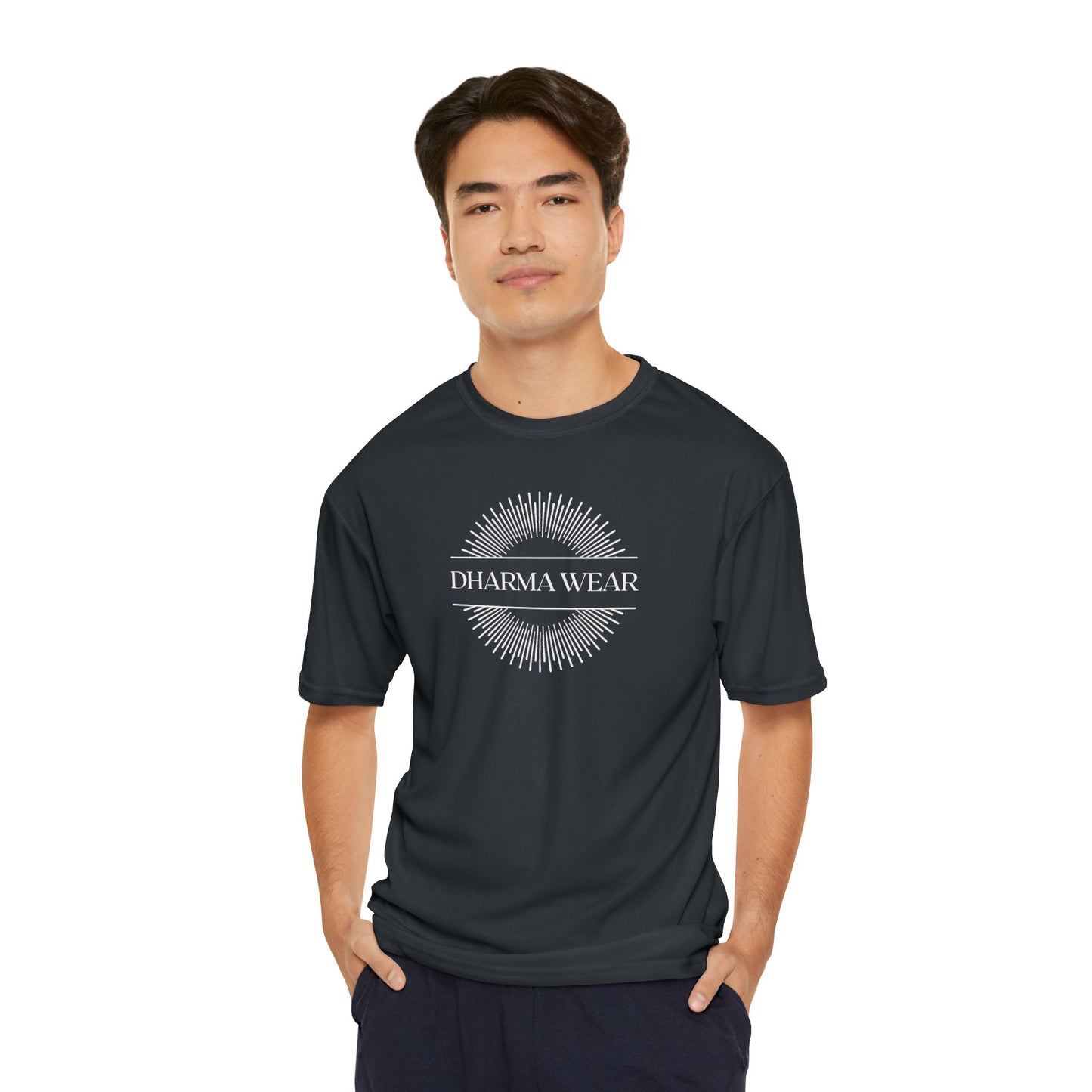 Strength, Wisdom, & Courage Performance T-Shirt Navy, Men
