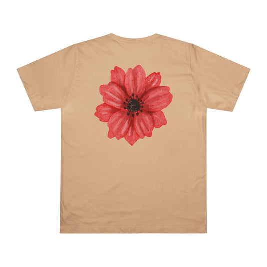 Buttercup Pink Flower Print T-shirt Mushroom, Women