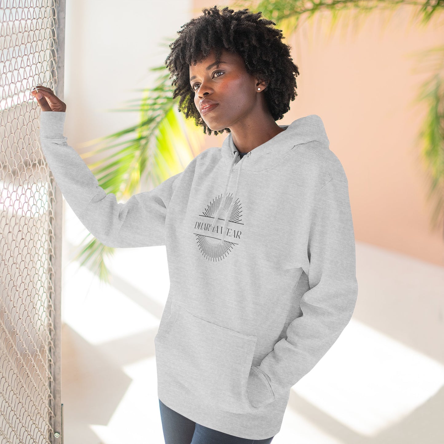 Root Down To Rise Up Sweatshirt Fleece Hoodie Navy, Women