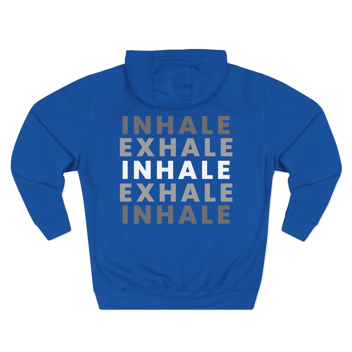 Inhale Exhale Sweatshirt Fleece Hoodie Navy, Women