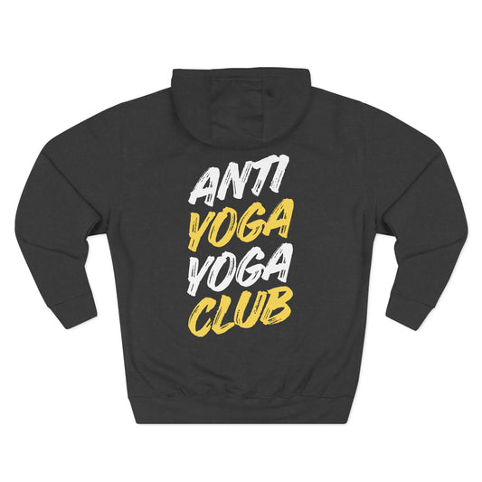 Anti Yoga Yoga Club Sweatshirt Fleece Hoodie Charcoal Heather, Women