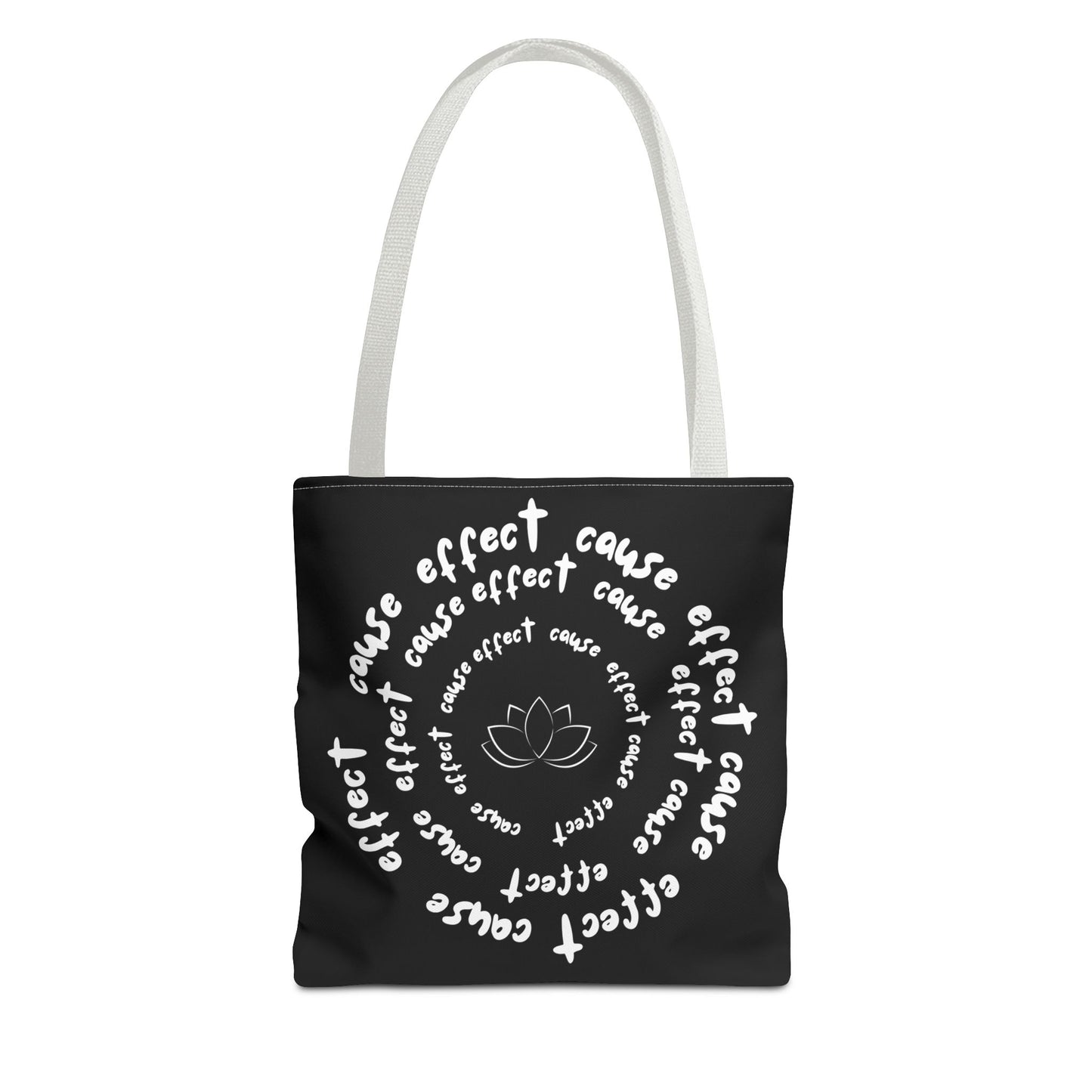 Karma Cause and Effect Tote Bag, Black