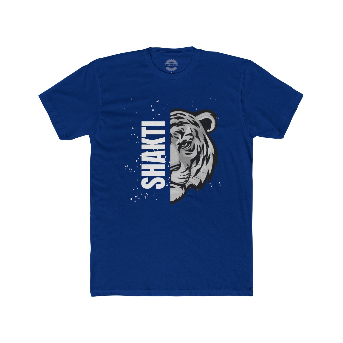 Shakti Tiger Crew T-Shirt Solid White, Men