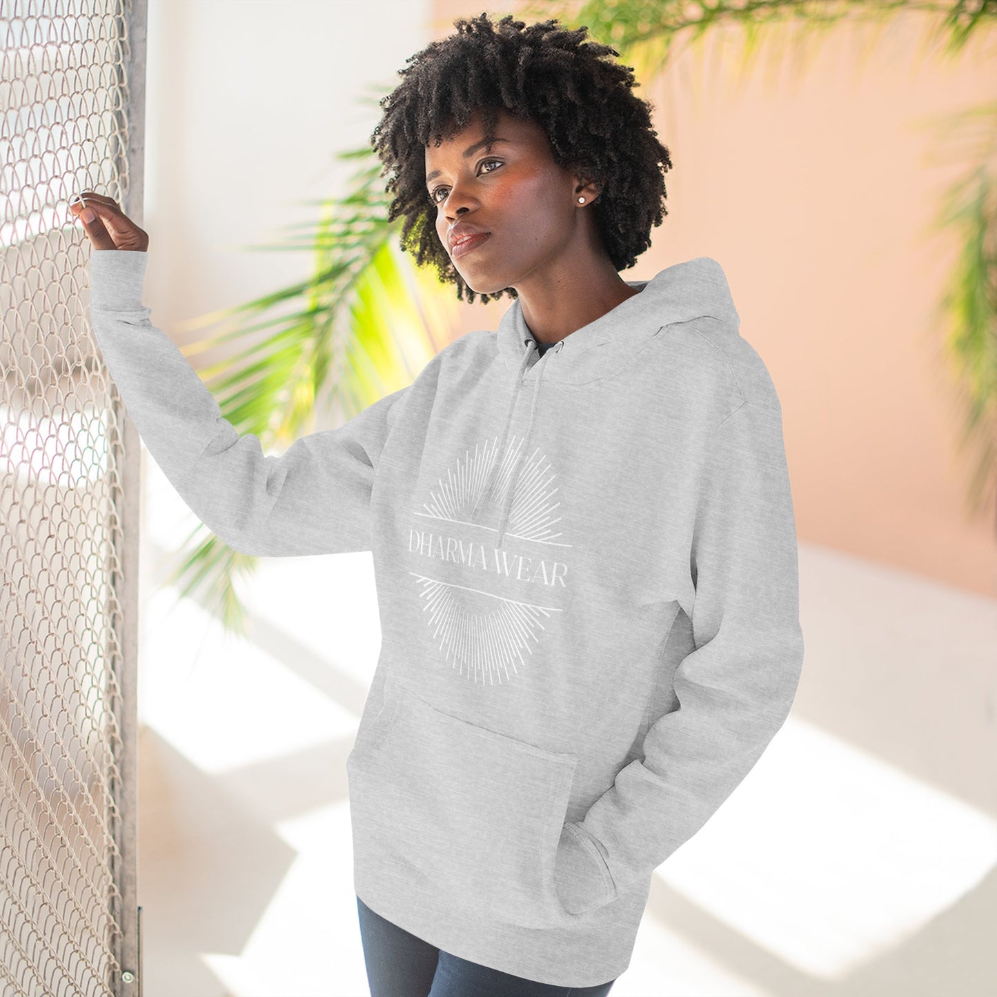 Shakti Power Sweatshirt Fleece Hoodie Heather Grey, Women