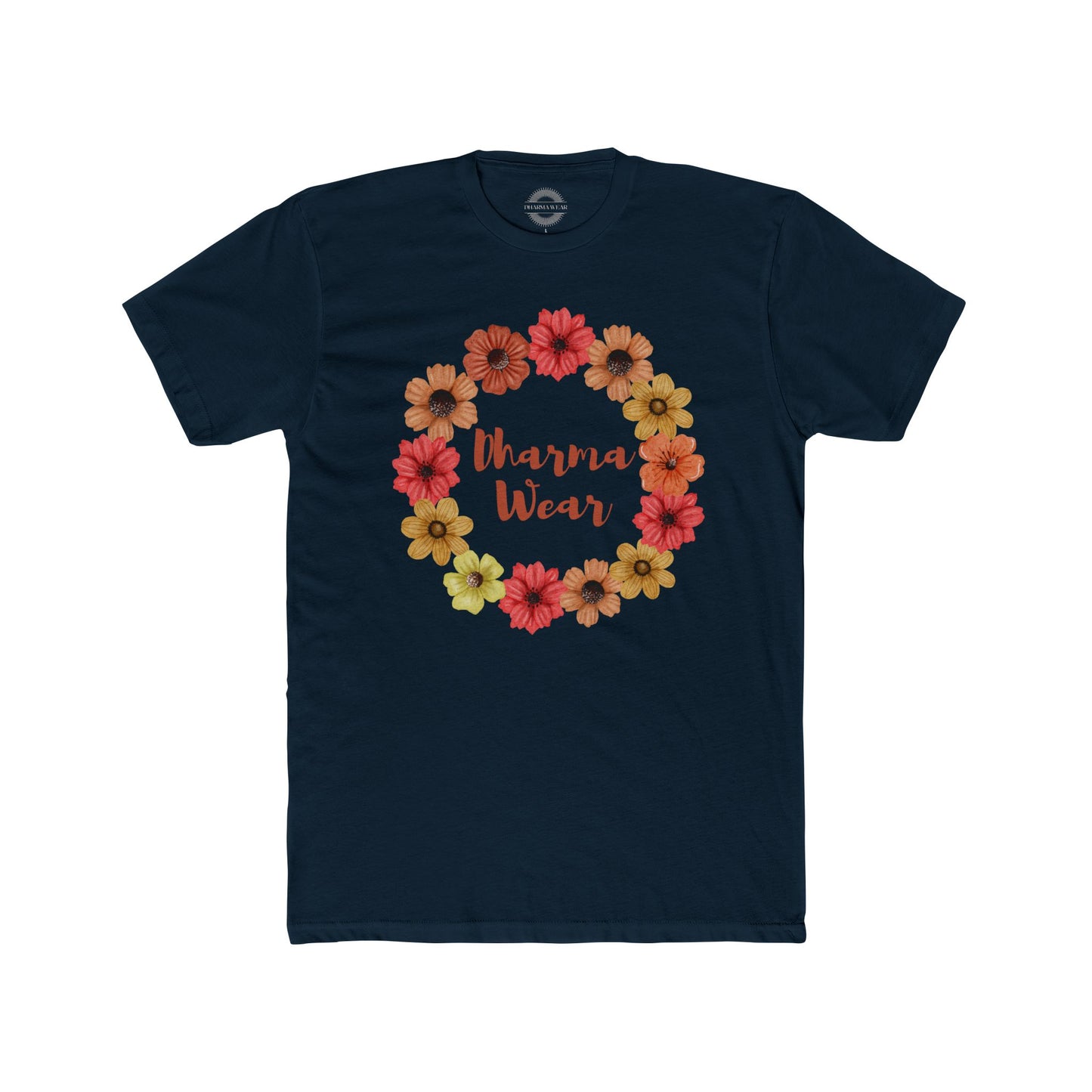 Flower Power T-shirt Solid Midnight Navy, Women