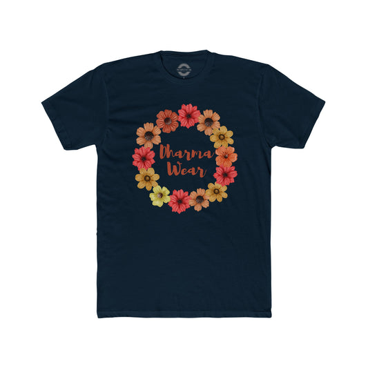 Flower Power T-shirt Solid Midnight Navy, Women