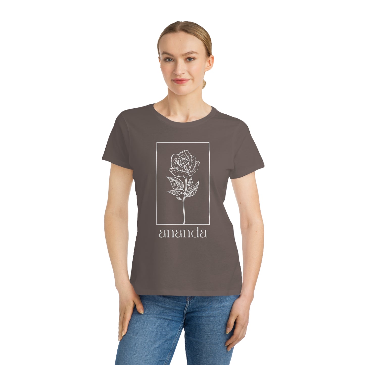 Ananda Cotton Women's T-Shirt, Charcoal