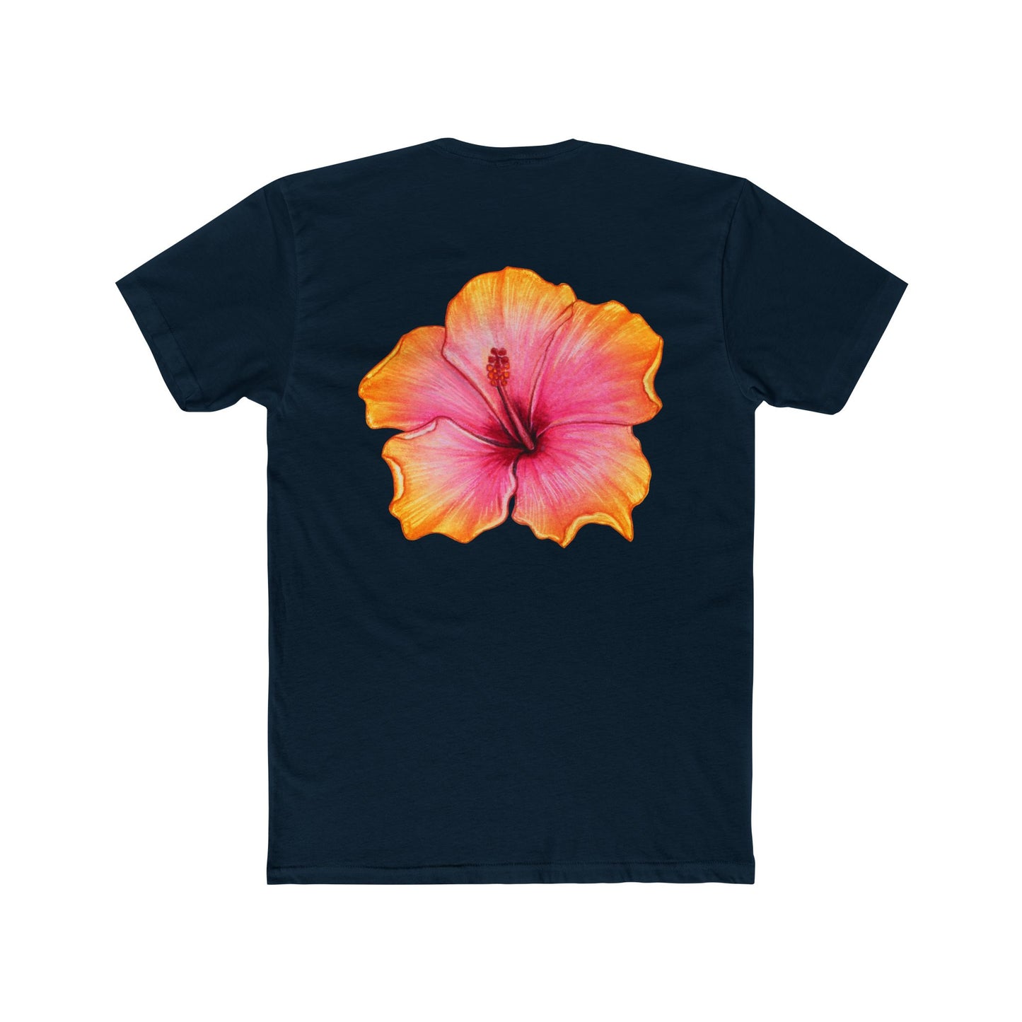 Hibiscus Flower Tee Solid Military Green, Men